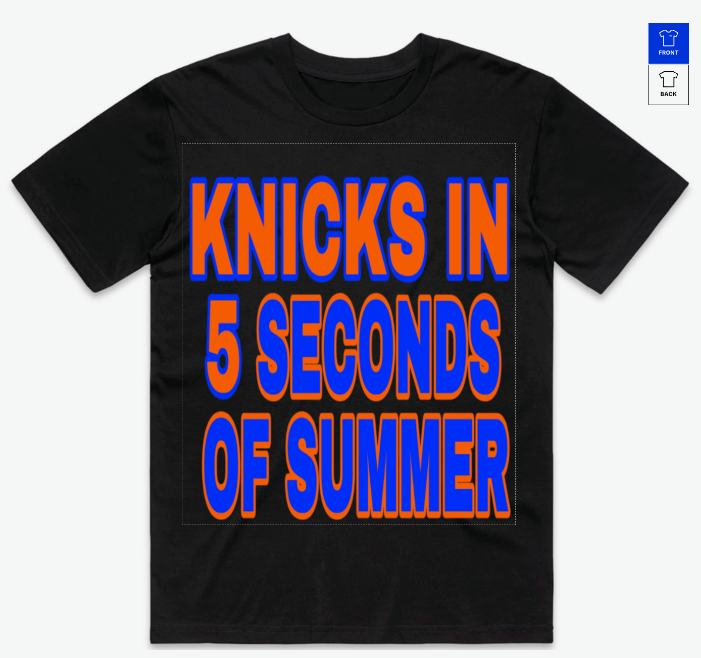 KNICKS IN 5 SECONDS OF SUMMER Shirt